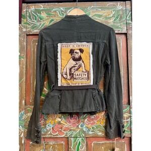 Distressed/ Reworked Free People Jacket| Vintage One of a Kind Patchwork| XS